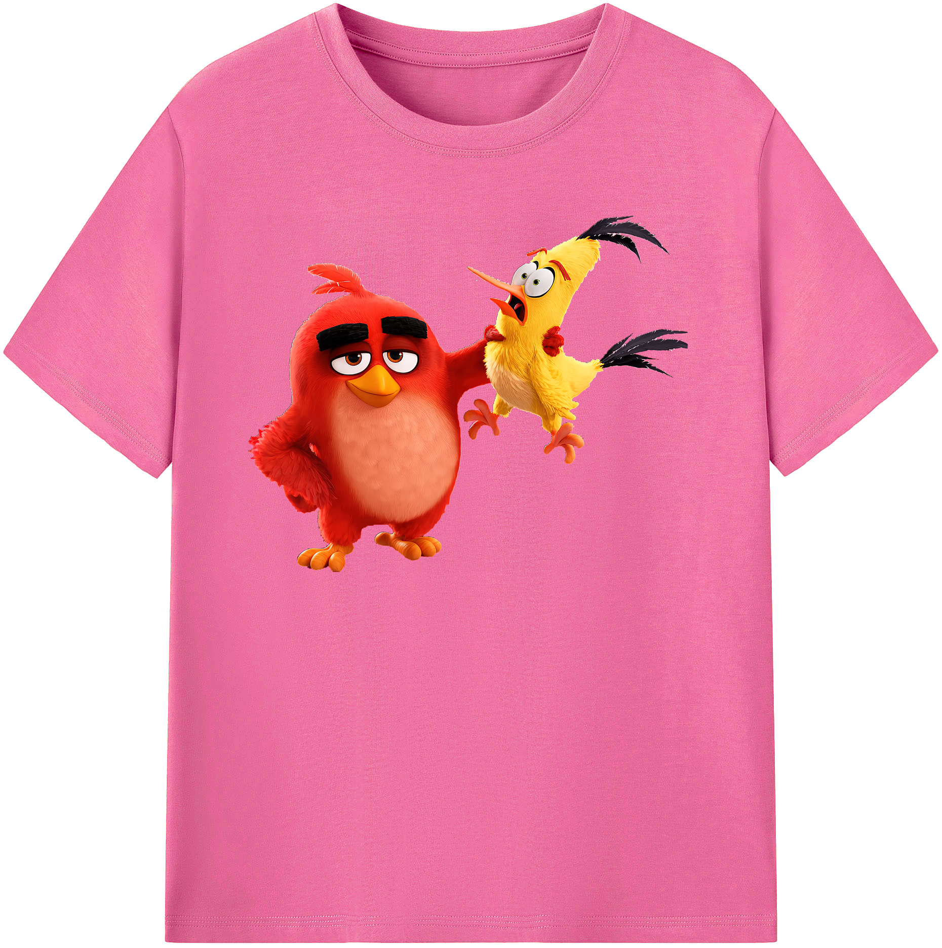 （画像用） Angry Birds アングリーバード レディースカジュアルプリントTシャツ（綿100％）